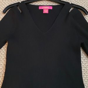 Black, off the shoulders long sleeve